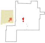 Chaves County New Mexico Incorporated and Unincorporated areas Roswell Highlighted